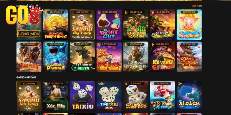 Giới thiệu Go8 đề cập nhiều sản phẩm giải trí đẳng cấp, hấp dẫn