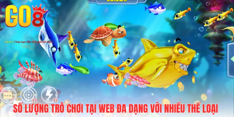 Số lượng trò chơi tại web đa dạng với nhiều thể loại