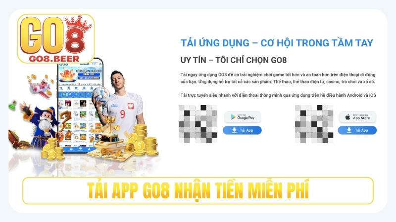 Tải app GO8 nhận tiền miễn phí